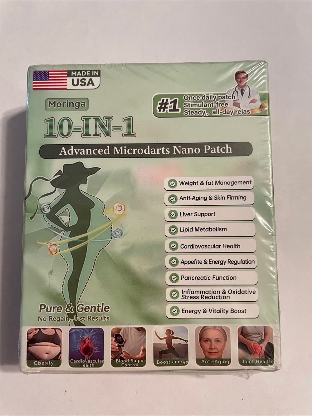 10-IN-1 Advanced Microdarts Nano Patch - Green 2 packs